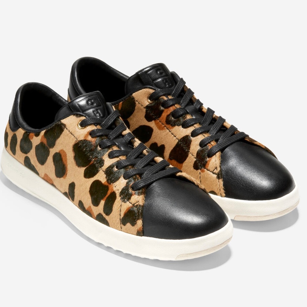 Cole Haan Leopard Print Sneakers with Black Accents